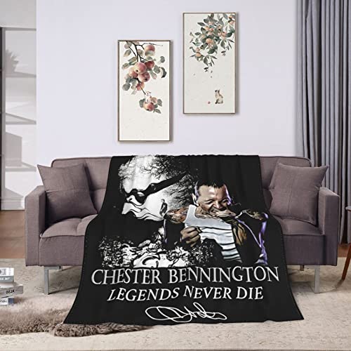 Chester Bennington Blanket Flannel Super Soft Fleece Lightweight Throw Blanket for Bed Couch Sofa Bedroom Warm Blanket 50"X40"