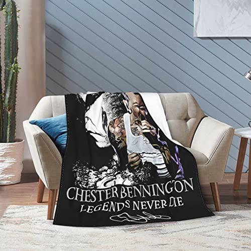 Chester Bennington Blanket Flannel Super Soft Fleece Lightweight Throw Blanket for Bed Couch Sofa Bedroom Warm Blanket 50"X40"