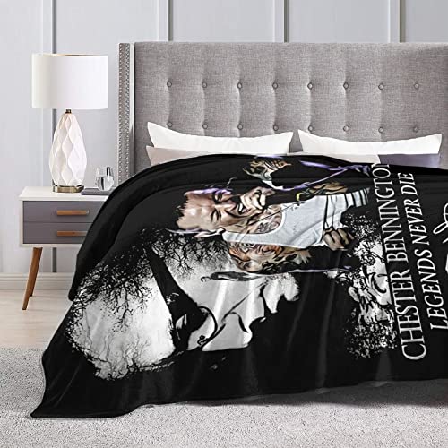 Chester Bennington Blanket Flannel Super Soft Fleece Lightweight Throw Blanket for Bed Couch Sofa Bedroom Warm Blanket 50"X40"