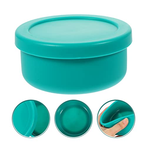 CALLARON Dough Bowl Proofing Boxes Dough Proofing Trays with Lid 700ml Silicone Box Container Pizza Dough Boxes Bread Dough Container Food Storage Box Container for Home Kitchen Green Veggie Tray