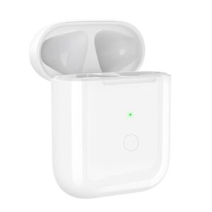 murcycle airpods charging case only compatible for airpod 1 & 2 generation, replacement wireless charger case with bluetooth pairing sync button, no earbuds include