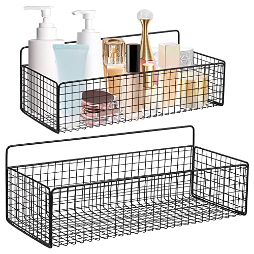 2Pcs Shower Caddy Shelf Organizer Rack, JOPBENG No Drilling Wall Mounted Bathroom Organizer, Rustproof Self Adhesive Shower Shelves for Bathroom Toilet Kitchen RV