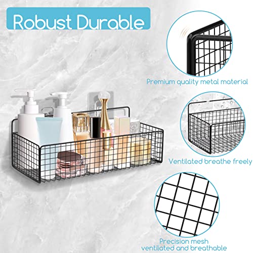 2Pcs Shower Caddy Shelf Organizer Rack, JOPBENG No Drilling Wall Mounted Bathroom Organizer, Rustproof Self Adhesive Shower Shelves for Bathroom Toilet Kitchen RV