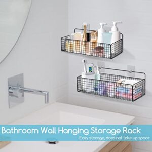 2Pcs Shower Caddy Shelf Organizer Rack, JOPBENG No Drilling Wall Mounted Bathroom Organizer, Rustproof Self Adhesive Shower Shelves for Bathroom Toilet Kitchen RV