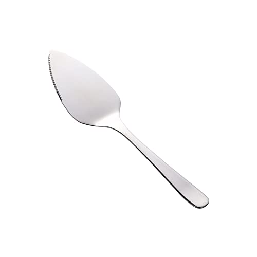 Cake Spatula 304 Stainless Steel Pie Pizza Spatula Serrated Cake Pie Pastry Server, 11.7inch Long