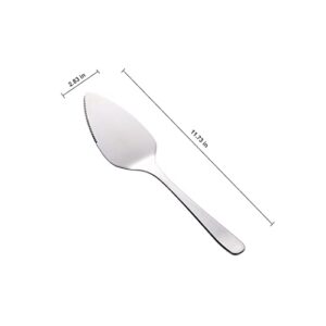 Cake Spatula 304 Stainless Steel Pie Pizza Spatula Serrated Cake Pie Pastry Server, 11.7inch Long