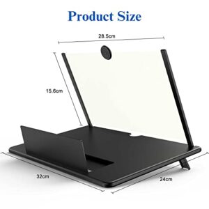 16" Screen Magnifier for Cell Phone - 3D HD Magnifying Projector Screen Enlarger Expanders for Movies, Videos and Gaming – Foldable Phone Stand with Screen Amplifier–Compatible with All Smartphones