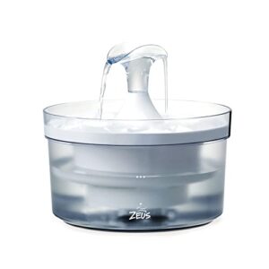 zeus fresh & clear dog drinking fountain with waterfall spout