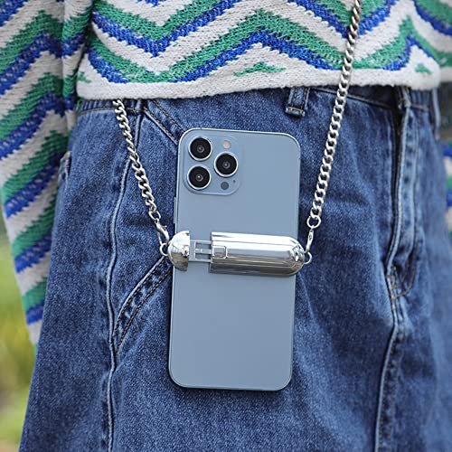 Phone Lanyard,Crossbody Cell Phone Lanyard with Adjustable Detachable,Crossbody Phone Lanyard with Phone Holder,Compatible with iPhone Samsung and Most Smartphones (Silver)
