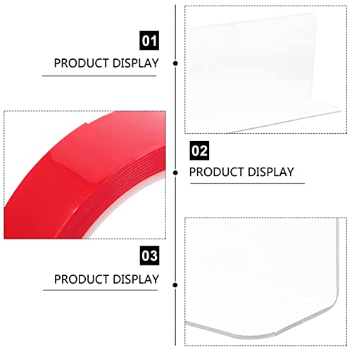 ULTECHNOVO Plastic Shelf Dividers Transparent Rack Shelf with Nano Tape, L-Shaped Acrylic Shelf Dividers for Commodity Snack Classification