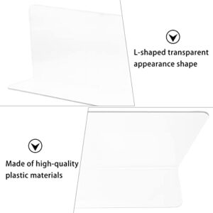 ULTECHNOVO Plastic Shelf Dividers Transparent Rack Shelf with Nano Tape, L-Shaped Acrylic Shelf Dividers for Commodity Snack Classification