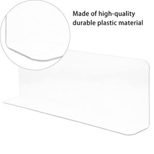 ULTECHNOVO Plastic Shelf Dividers Transparent Rack Shelf with Nano Tape, L-Shaped Acrylic Shelf Dividers for Commodity Snack Classification