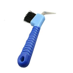 ZYAMY Horse Hoof Pick Brush with Soft Touch Rubber Handle Random Color for Goat, Donkey and Horse