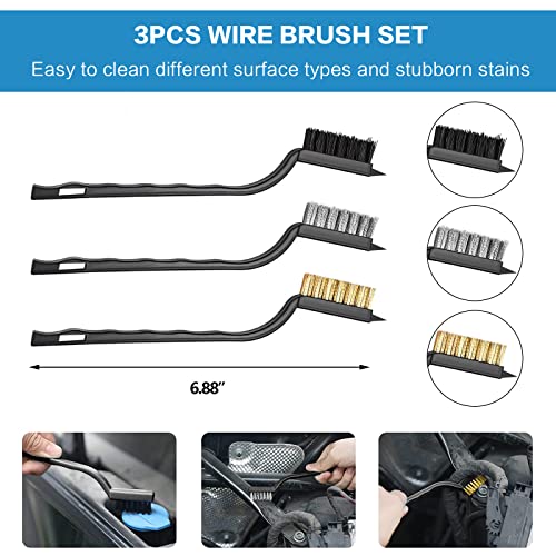 Eray 30PCS Car Detailing Brush Set，Auto Detailing Kit with Drill Brushes, Cleaning Supplies, and Power Scrubber