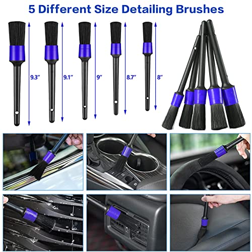 Eray 30PCS Car Detailing Brush Set，Auto Detailing Kit with Drill Brushes, Cleaning Supplies, and Power Scrubber