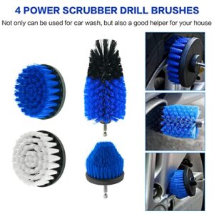 Eray 30PCS Car Detailing Brush Set，Auto Detailing Kit with Drill Brushes, Cleaning Supplies, and Power Scrubber