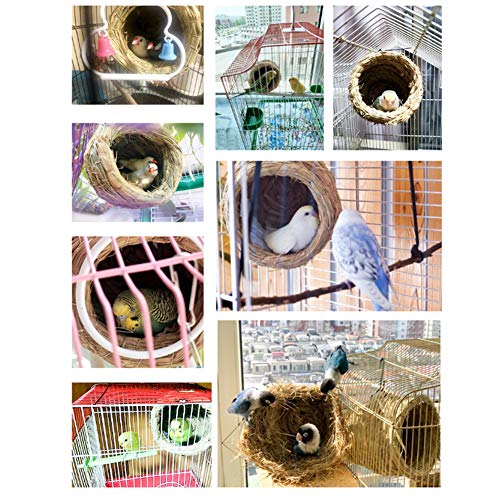 Bird, Handwoven Straw Bird Cage, for Macaw, Hamster for Small Pet Cave House