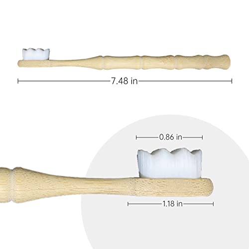 BANBUKES Bamboo Toothbrush, Biodegradable Toothbrushes with 20000 Extra Soft Bristles, Eco Friendly, Green & Compostable Toothbrushes for Pregnant Women, Braces, Sensitive Teeth Gum Recession-6 Pack