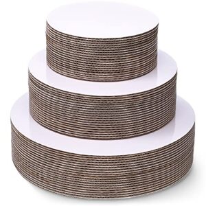 60 pack round cake boards circle cardboard base boards grease proof cardboard disposable for baking cake pizza, 6 inch, 8 inch, 10 inch