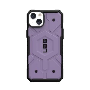 URBAN ARMOR GEAR UAG iPhone 14 Plus Case 6.7" Pathfinder Purple Lilac Compatible with MagSafe Rugged Heavy Duty Protective Cover & Paracord Lanyard Adjustable Wrist Strap Bundle Set