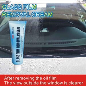 2PCS Car Glass Oil Film Cleaner, Glass Film Removal Cream, Car Windshield Oil Film Cleaner,Glass Oil Film Remover with Sponge