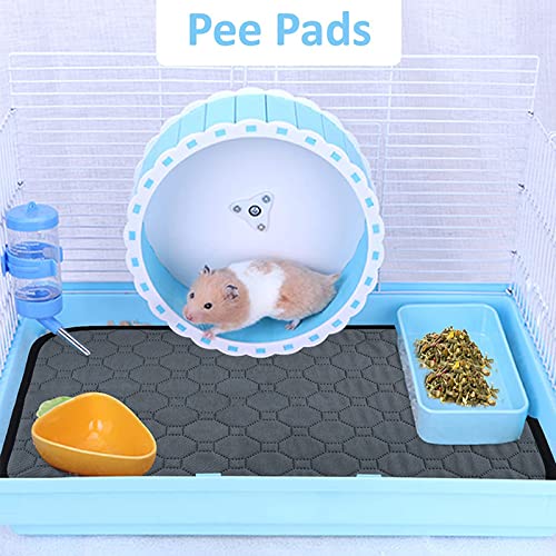 HERCOCCI Guinea Pig Fleece Cage Liners, Super Absorbent – Reusable & Washable Guinea Pig Pee Pads Bedding for Rabbit Chinchilla Hedgehog Gerbil Hamster (2 Pack - 23.6’’ x 17.7’’)