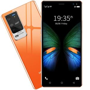 Unlocked Cell Phone, Android 8.1 Unlocked Smartphone 512MB+4G ROM Mobile Cell Phone 5.5 Inch HD Touch Screen Dual SIM Cellphone Unlocked Smart Phone for Father Childrens Gift, Orange, One Size