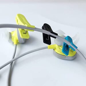 Headphones Cable Headset Cord Wire Line Clip Clamp Holder Organizer for Bose SoundSport Wireless Headphones (Yellow)