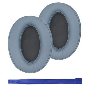wh-h910n replacement earpads quite-comfort protein leather headset ear cushions ear cups compatible with sony wh-h910n headset (blue)