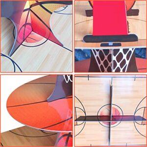 Basketball Theme Party Cake Tower Decorations Basketball Cupcake Stand (Square - Basketball)