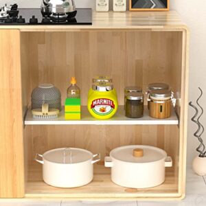 WEJIPP Closet Tension Shelf Expendable Cabinet Organizer Storage Shelf Heavy Duty Metal DIY Shelf Divider Separator for Cabinet Wardrobe Cupboard Kitchen Bedroom