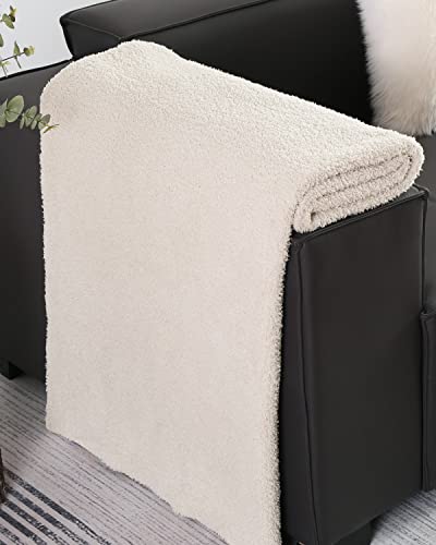 Panku Super Soft Cozy Knit Throw Blanket for Couch and Bed, Knitted Luxury Reversible Cozy Warm Fleece Blanket Throw Camel, Plush Fluffy and Fuzzy Solid Blankets for Women 50x60 Inches Khaki