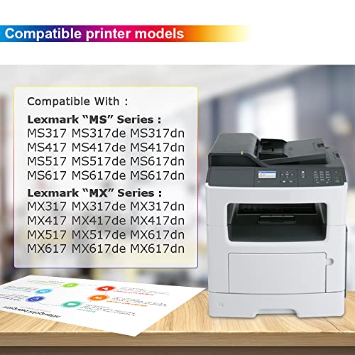 CHENPHON Compatible 51B00A0 51B1000 MS317 MX317 Toner Cartridge use for Lexmark MS317 MS417 MS517 MS617 MX317 MX417 MX517 MX617 MS317DN MS417DN MS517DN MX317DN MX417DN MX517DE Printer, 1-Pack