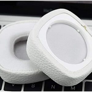 Replacement Earpads Protein Leather Memory Foam Ear Pads Cushions Cover Repair Parts Compatible with Marshall Major 3 Marshall Major III Wireless On-Ear Headphone (White)