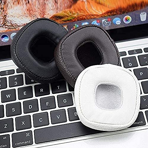 Replacement Earpads Protein Leather Memory Foam Ear Pads Cushions Cover Repair Parts Compatible with Marshall Major 3 Marshall Major III Wireless On-Ear Headphone (White)