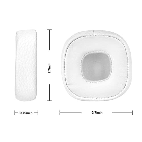 Replacement Earpads Protein Leather Memory Foam Ear Pads Cushions Cover Repair Parts Compatible with Marshall Major 3 Marshall Major III Wireless On-Ear Headphone (White)