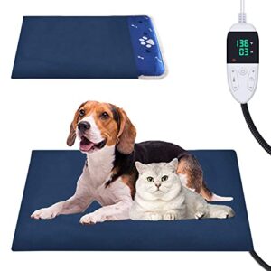 coopupet pet heating pad,12 adjustable temperature cat heating pad indoor with timer, dog heating pad indoor with chew resistant cord, heating pad for cats, electric pads for dogs, pet heated mat(s)