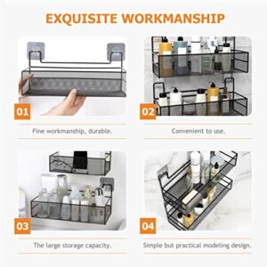 DOITOOL Kitchen Wall Floating Home Shower Shelves Storage Basket Shampoo Toiletries Wire Room Mounted Metal Office Conditioner Bedroom Mesh cm for Versatile Bathroom Living Drilling and