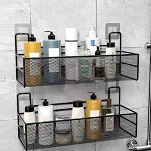 DOITOOL Kitchen Wall Floating Home Shower Shelves Storage Basket Shampoo Toiletries Wire Room Mounted Metal Office Conditioner Bedroom Mesh cm for Versatile Bathroom Living Drilling and