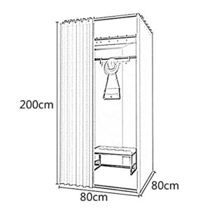 ZUSSMA Clothing Store Fitting Room, Fitting Room Clothing Store, Portable Dressing Room, Mobile Temporary Partition, Shopping Mall Square Privacy Zone Display Rack, 3 Sizes Fitting Room Dressing Room
