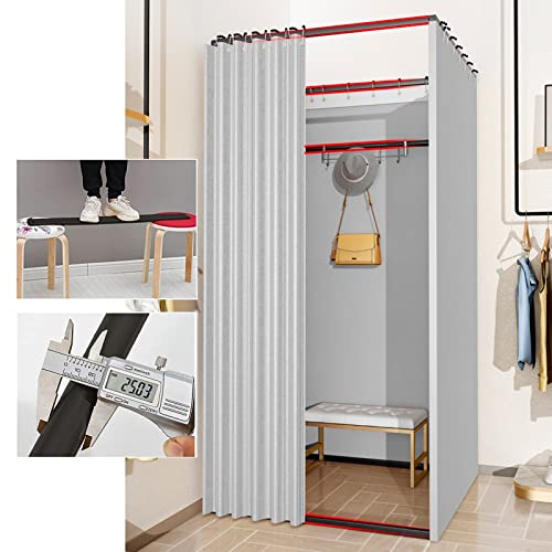 ZUSSMA Clothing Store Fitting Room, Fitting Room Clothing Store, Portable Dressing Room, Mobile Temporary Partition, Shopping Mall Square Privacy Zone Display Rack, 3 Sizes Fitting Room Dressing Room