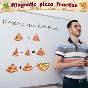 Magnetic Pizza Fraction Tiles with Fraction Circles Set Includes Magnetic Pizza Fractions Pizza Spinners Erasable Marker Board Math Pizza Game Fraction Math Game for Math Fraction Learning Education