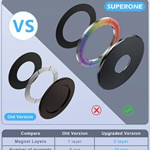 SUPERONE Magnetic Base for P-Socket for MagSafe,【Smoother & Stronger】, Enjoy The DIY for Socket【Base Only】 Super Slim, Remove and Reposition, Fit for iPhone 15 14 13 12 Pro/Max/Plus/Mini