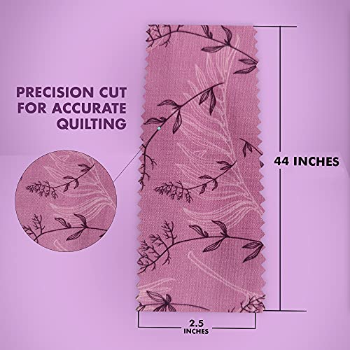 Needles Quilt Studio - Fat Quarter & Jelly Roll Bundle Pack (Amethyst Garden) | Cotton Strips Bundles for Quilting - Jelly Rolls for Quilting Fabrics Quilters & Sewing Precuts Cloth for Quilts