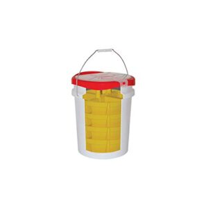 Bucket Boss - Bucket Stacker Small Parts Organizer, Bucket Organization (15051), Yellow & 08010 Bucket Grip, Black