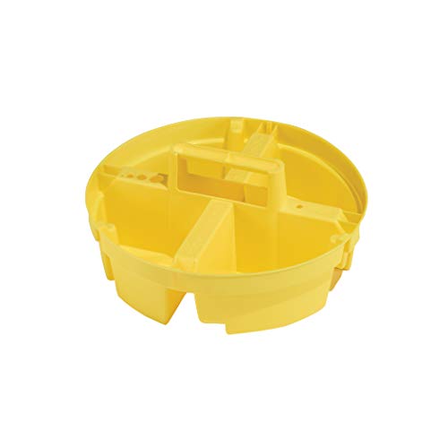 Bucket Boss - Bucket Stacker Small Parts Organizer, Bucket Organization (15051), Yellow & 08010 Bucket Grip, Black