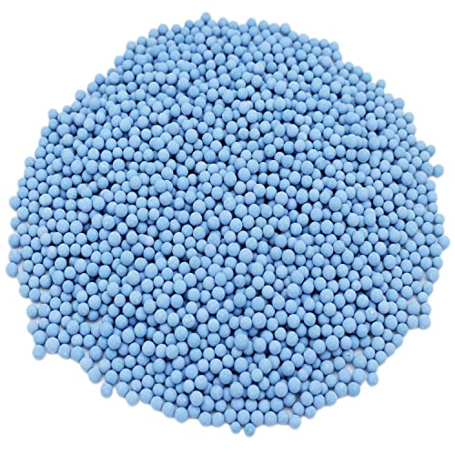 2.2lbs Blue expanded Clay Pebbles, Upgraded 3mm-5mm Hydro Ceramsite Balls, Horticultural Top-Dressing Decorative Rocks for Cactus Succulents Pots Plants, Drainage Water, Purification, Cultivation