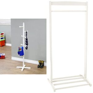 frenchi home furnishing freestanding kid's coat rack & hanger, white