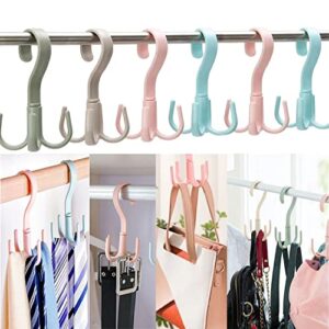 6 pcs belt hanger for closet purse bag scarf organizer for closet organizer hook tie and belt hanger rack in wardrobe bag hook coat hanger hook rotatable plastic hangers,purse holder for closet…