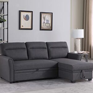 Devion Furniture Edward Sofabed, Dark Gray